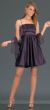 Spaghetti Straps Ruched Bust Short Party Dress in Plum color